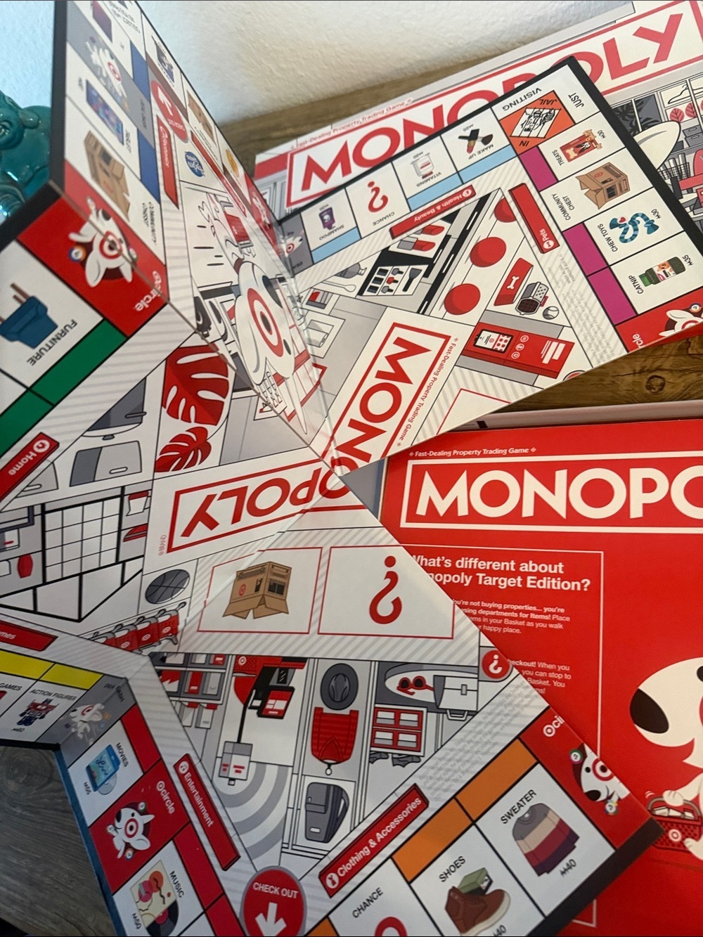 MONOPOLY Target Edition Board Game - Red, White, Black - Picture 5 of 6